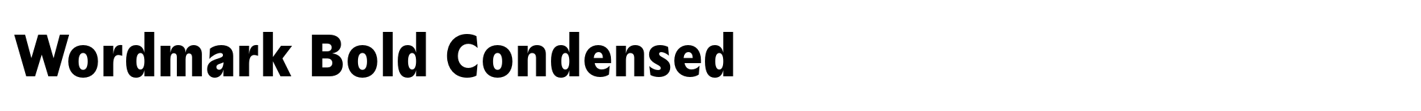Wordmark Bold Condensed image